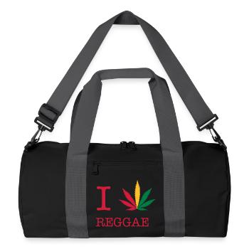reggae - Recycelte Duffel Bag - Schwarz/Graphitgrau - Vorne