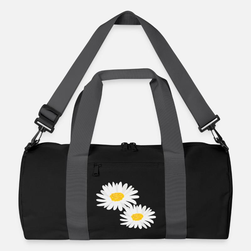 Blume Gänseblümchen - Recycelte Duffel Bag - Schwarz/Graphitgrau