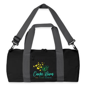 Carpe Diem LIVE EVERY MOMENT - Recycled Duffel Bag - black/graphite grey - Front