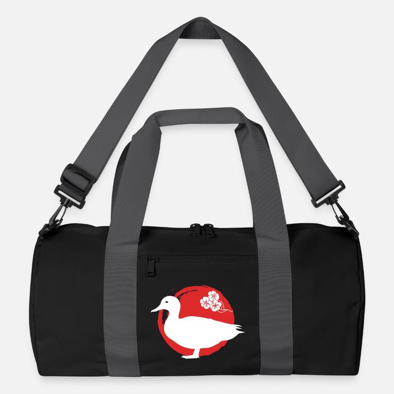 Ente Silhouette Japanisch Recycelte Duffel Bag