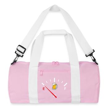 Fun Fuel for Beer Bier Lustiges Design - Recycelte Duffel Bag - Rosa/Weiß - Vorne