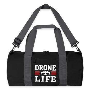Drohnenpilot RC FPV Quadrocopter - Recycelte Duffel Bag - Schwarz/Graphitgrau - Vorne