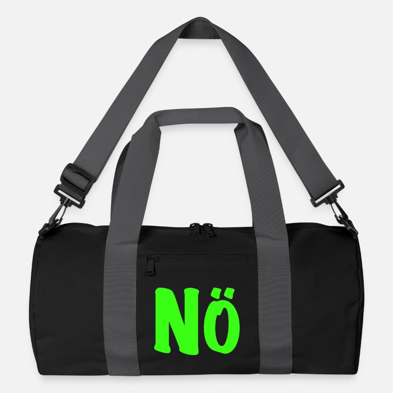 Nö in Neongrün - Nope - Nein - Null Bock Recycelte Duffel Bag