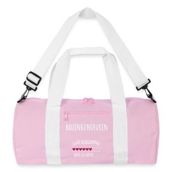 Génie civil Formation Ingénieur civil - Sac de sport recyclé - rose/blanc - Devant