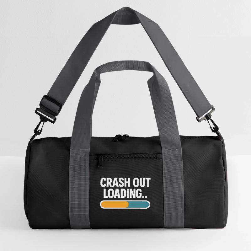 Crash Out Loading Progress Bar Funny Saying Recycled Duffel Bag
