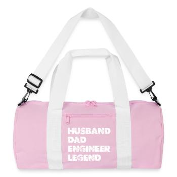 Husband Dad Engineer Legend - Recycelte Duffel Bag - Rosa/Weiß - Vorne