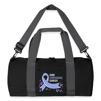 Cancer Esophagus Chemo Cancer Survivor - Recycled Duffel Bag - black/graphite grey - Front