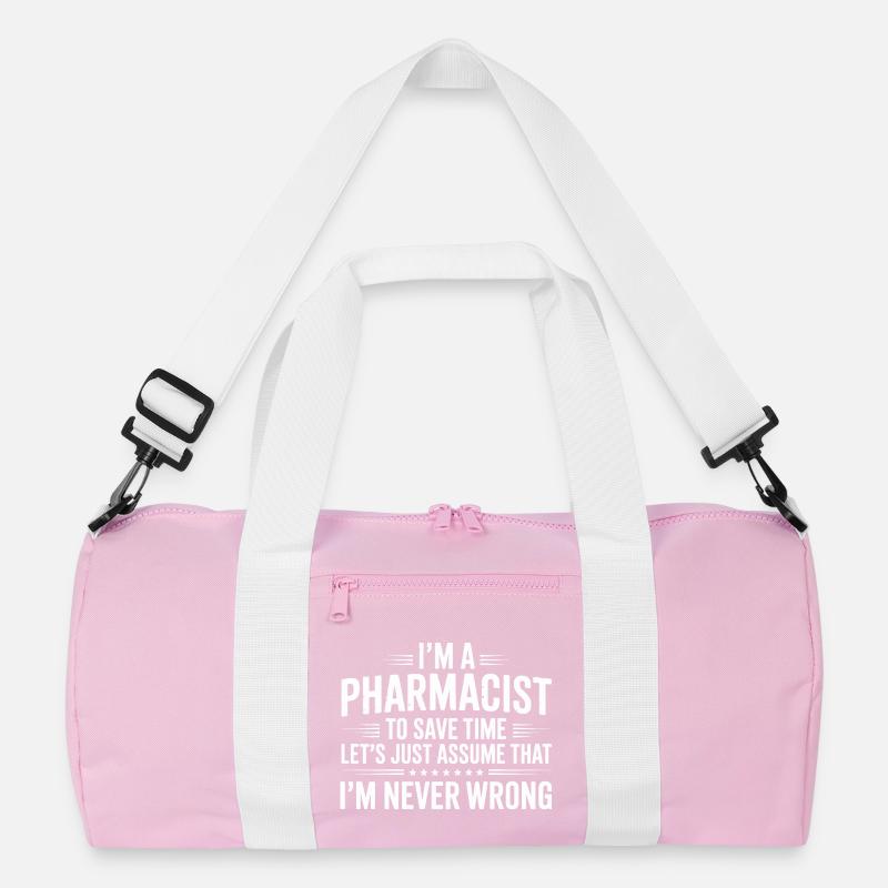 Pharmacist Attitude: Never Wrong Recycelte Duffel Bag