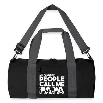 My Favorite People Call Me Papa Parkour Dad - Recycled Duffel Bag - black/graphite grey - Front