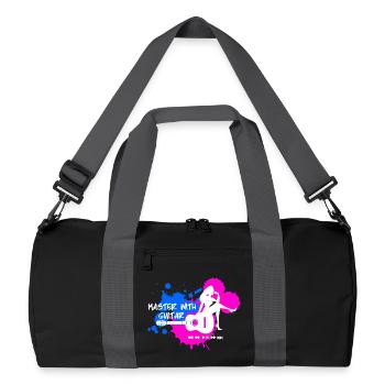 Master à la guitare - Bleu Rose Blanc - Sac de sport recyclé - noir/gris graphite - Devant