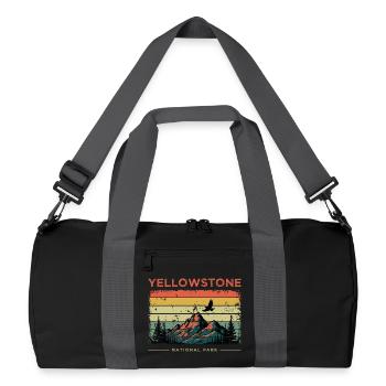 Yellowstone National Park Retro - Recycled Duffel Bag - black/graphite grey - Front