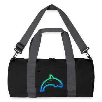 Orca Wal Schwertwal Kinder Herren Jungen Orcas - Recycelte Duffel Bag - Schwarz/Graphitgrau - Vorne