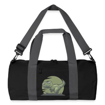 Dinosaure T-Rex - Sac de sport recyclé - noir/gris graphite - Devant