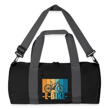 E-Bike Bike Vintage E Bike Battery Gift - Recycled Duffel Bag - black/graphite grey - Front