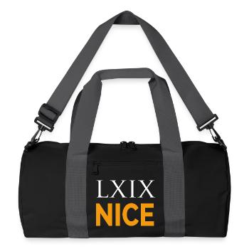 LXIX in latin - Recycled Duffel Bag - black/graphite grey - Front