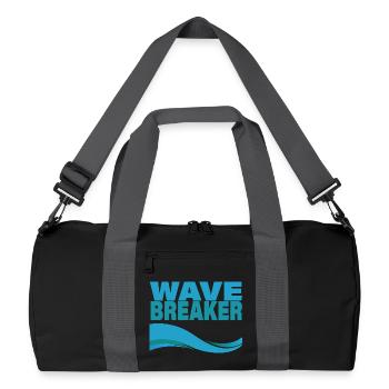 WAVE BREAKER - Recycelte Duffel Bag - Schwarz/Graphitgrau - Vorne