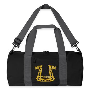 Wikinger Goldener Drache - Recycelte Duffel Bag - Schwarz/Graphitgrau - Vorne