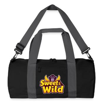 Süß und Wild - Recycelte Duffel Bag - Schwarz/Graphitgrau - Vorne