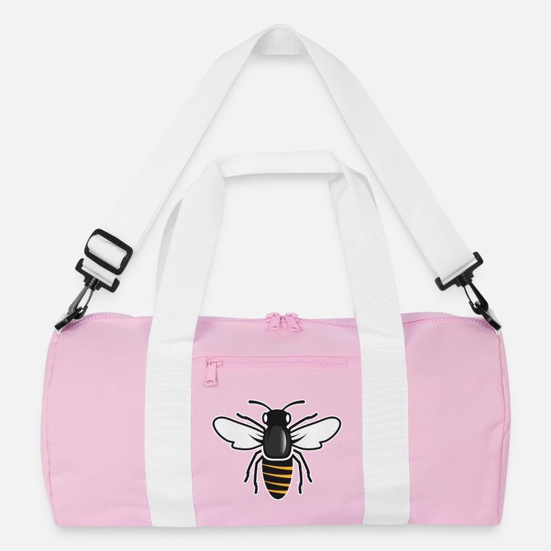 Stilisierte Biene - Insektenmotiv im Patch-Stil Recycelte Duffel Bag