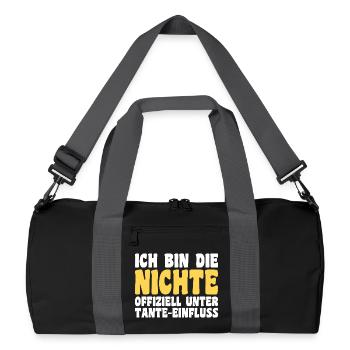 Family motif nephew - Recycled Duffel Bag - black/graphite grey - Front