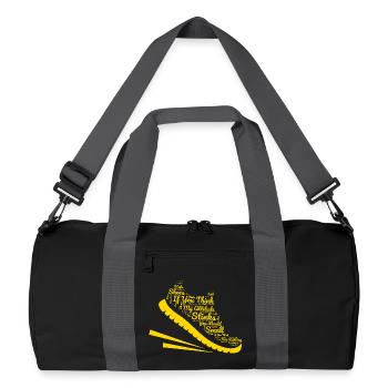 Courir mon attitude pue Sentir mes chaussures Marathon - Sac de sport recyclé - noir/gris graphite - Devant