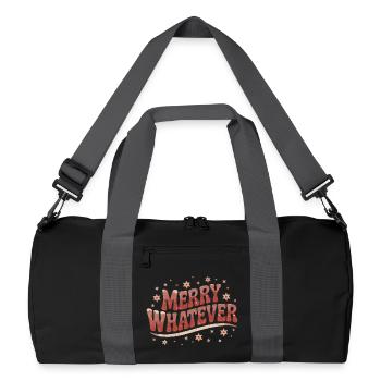 Funny Christmas motif Christmas grouch - Recycled Duffel Bag - black/graphite grey - Front