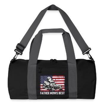 Le père tond le mieux - Sac de sport recyclé - noir/gris graphite - Devant