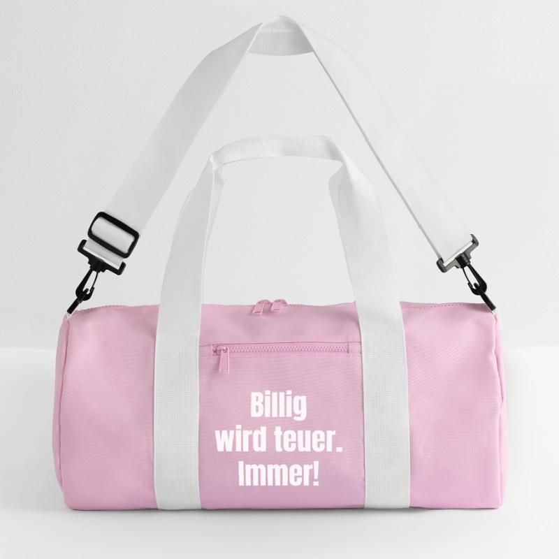 Le bas coût devient cher – déclaration de contraste Sac de sport recyclé