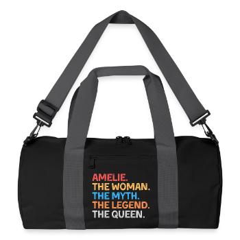 Amelie The Woman The Myth The Legend The Queen - Recycled Duffel Bag - black/graphite grey - Front