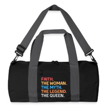 Faith The Myth The Legend The Queen - Recycled Duffel Bag - black/graphite grey - Front