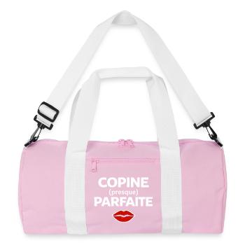 Perfekte Freundin, Humor, Geschenkidee, Frau - Recycelte Duffel Bag - Rosa/Weiß - Vorne