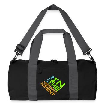 Vivre dans l’instant Pleine conscience de la présence - Sac de sport recyclé - noir/gris graphite - Devant