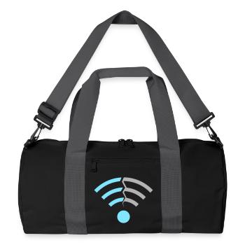 Wi-Fi WiFi Signal Icon - Recycled Duffel Bag - black/graphite grey - Front