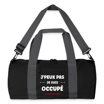 I can't, I'm busy - Recycled Duffel Bag - black/graphite grey - Front