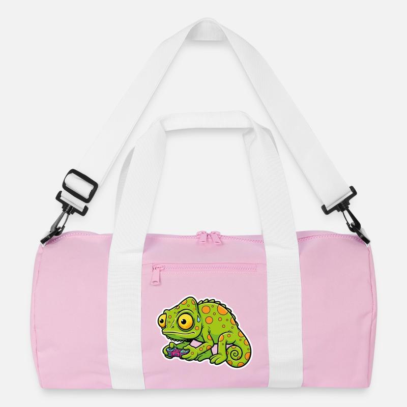 Chameleon Gamer Controller Videospiel-Maskottchen Recycelte Duffel Bag