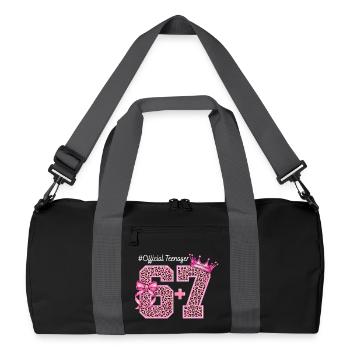 13th Birthday Shirt Funny Meme 67 Birthday 13 - Sac de sport recyclé - noir/gris graphite - Devant