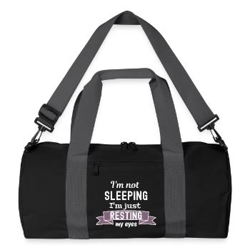 I'm not sleeping - I'm just restimg my eyes - Recycled Duffel Bag - black/graphite grey - Front