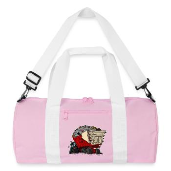 0956 Wagen RUIN - Recycelte Duffel Bag - Rosa/Weiß - Vorne