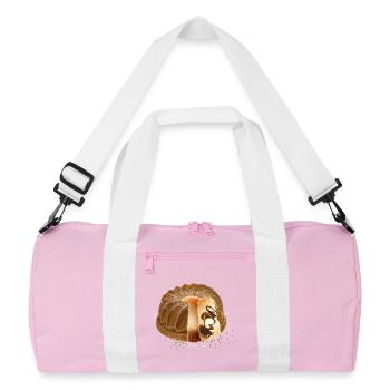 Der beliebte Marmorkuchen mit Puderzucker - Recycelte Duffel Bag - Rosa/Weiß - Vorne