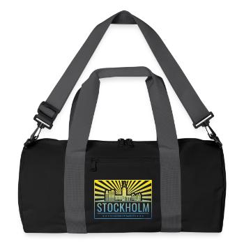 Royaume de Suède de la Skyline de Stockholm - Sac de sport recyclé - noir/gris graphite - Devant