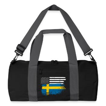 Flag Fusion: US Nordic Brush - Recycled Duffel Bag - black/graphite grey - Front