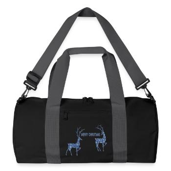 Couple de rennes bleus pour Noël - Sac de sport recyclé - noir/gris graphite - Devant