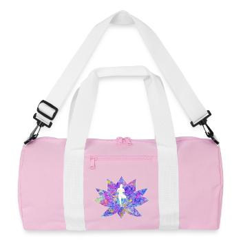 Design coloré de la galaxie Lotus Yoga - Sac de sport recyclé - rose/blanc - Devant