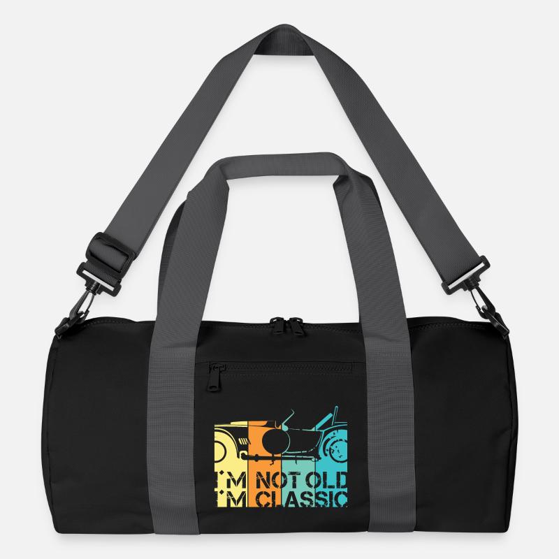 lustige Sprüche Alter Klassiker Auto Oldtimer Logo Recycelte Duffel Bag