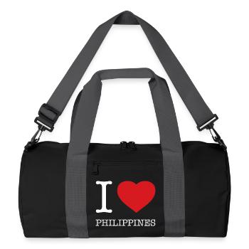 I LOVE PHILIPPINES - Recycled Duffel Bag - black/graphite grey - Front