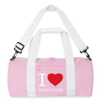 J’AIME KHARTOUM Soudan - Sac de sport recyclé - rose/blanc - Devant