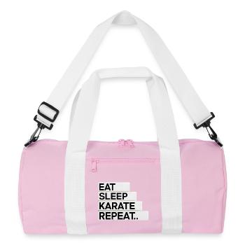 Manger. Dormir. Karaté. Répéter... - Sac de sport recyclé - rose/blanc - Devant