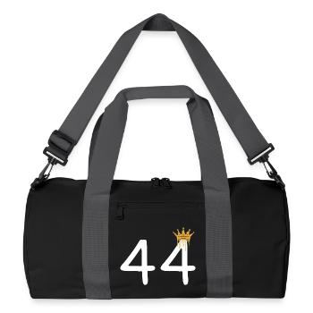 Artistic number crown 44 print for trendy looks - Recycled Duffel Bag - black/graphite grey - Front