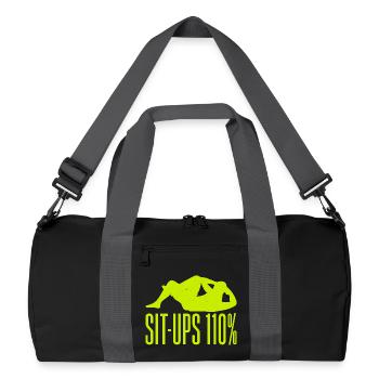 Fanatiques de fitness Redressements assis 110 % Gymnastique suédoise Gym - Sac de sport recyclé - noir/gris graphite - Devant