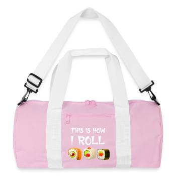 Kawaii Sushi Meme Sushi Joke - Sac de sport recyclé - rose/blanc - Devant